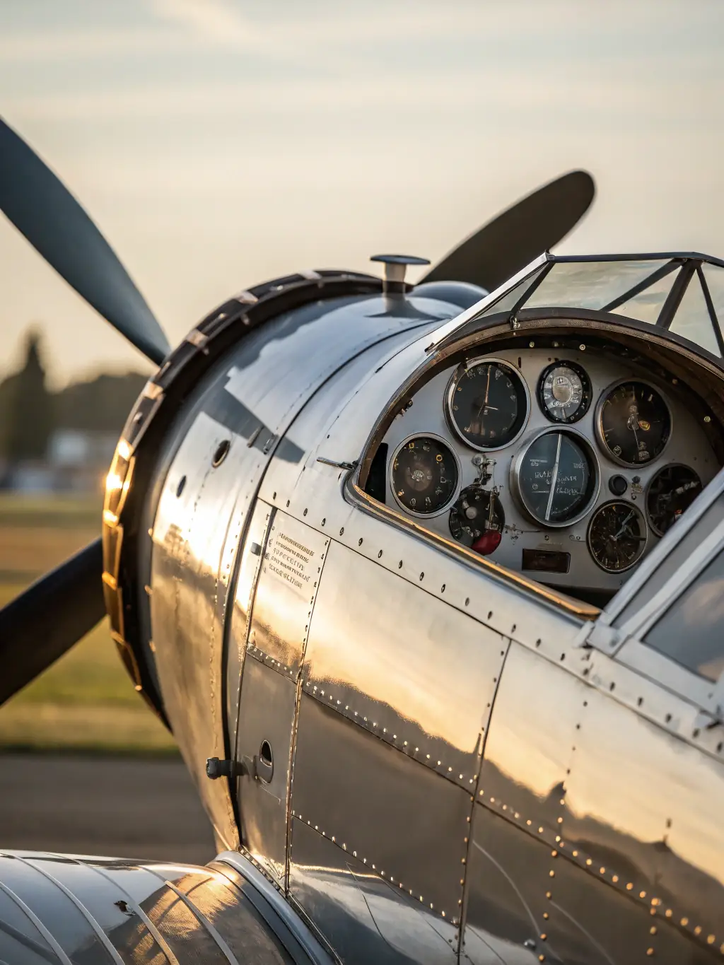 A vintage aircraft soaring above a historic airfield during a ChronoSport Swiss airfield event, showcasing the unique blend of aviation and motorsport.
